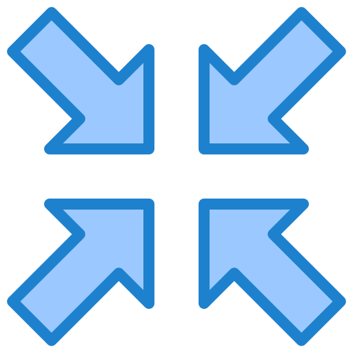 Collapse srip Blue icon