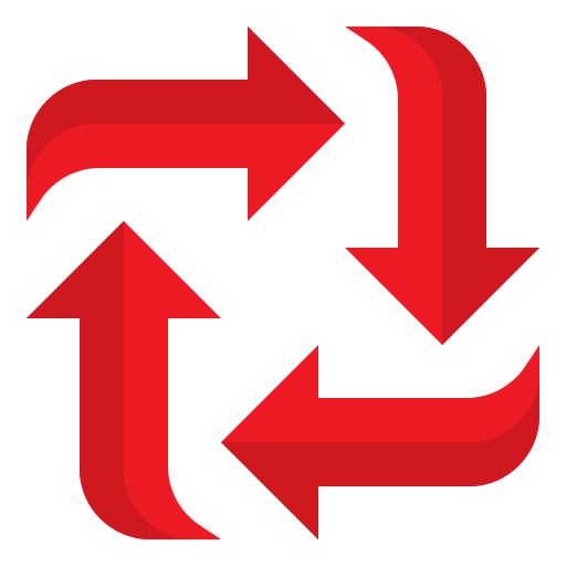 Loop arrow srip Flat icon