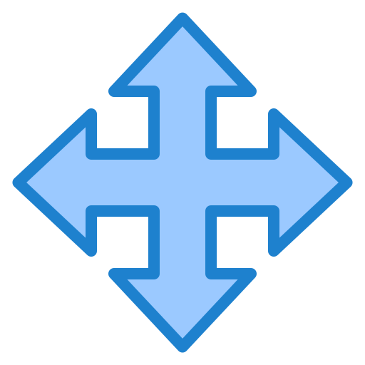 moverse srip Blue icono