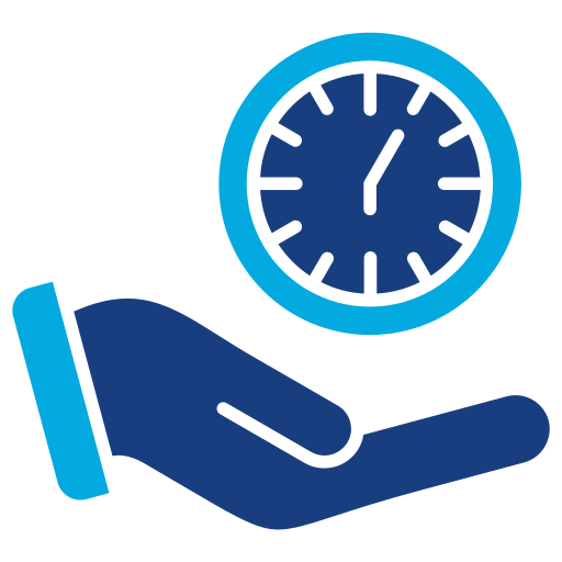 Save time Generic Blue icon