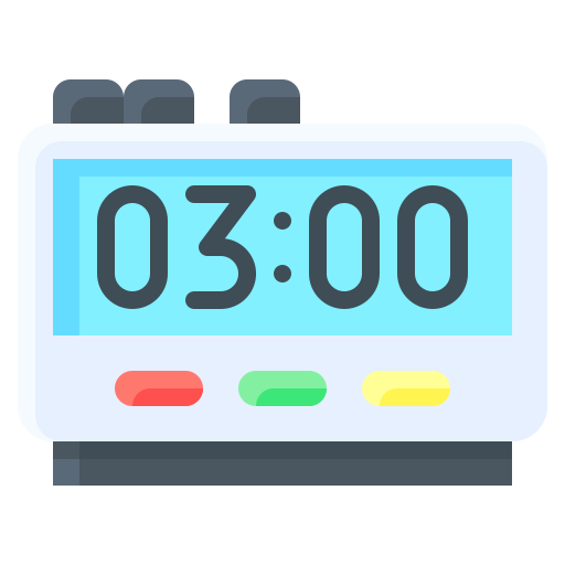 reloj digital Generic Flat icono