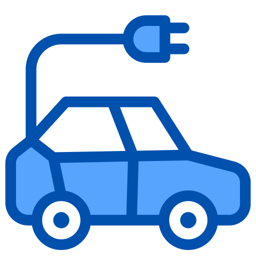 voiture électrique Generic Blue Icône