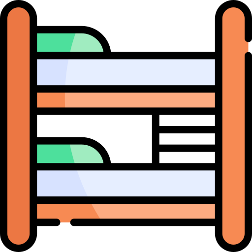 Bunk bed Kawaii Lineal color icon