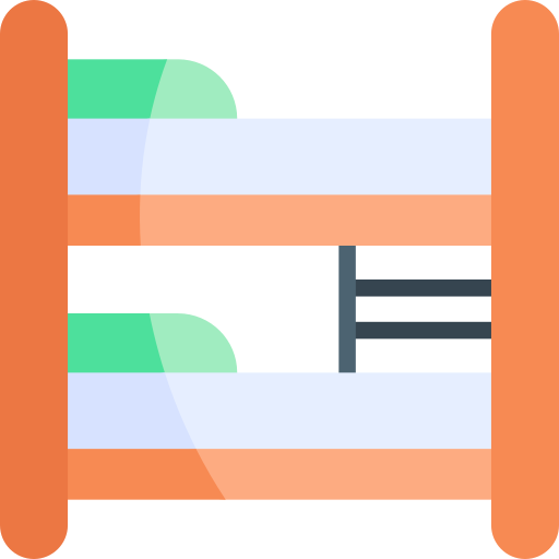 Двухъярусная кровать Kawaii Flat иконка
