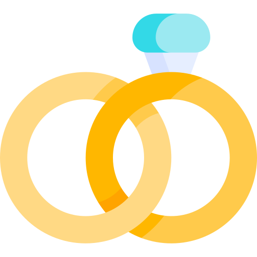 Rings Kawaii Flat icon