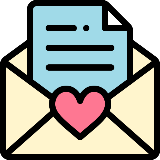 Любовное письмо Detailed Rounded Lineal color иконка