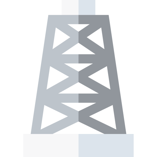 Oil platform Basic Straight Flat icon
