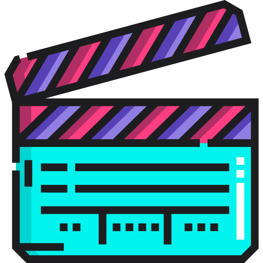 Clapperboard Detailed Straight Lineal color icon