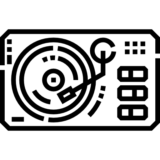 턴테이블 Detailed Straight Lineal icon
