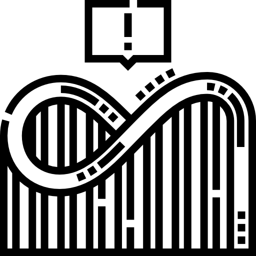 montaña rusa Detailed Straight Lineal icono