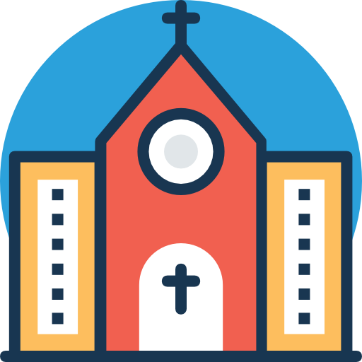 kerk Prosymbols Lineal Color icoon