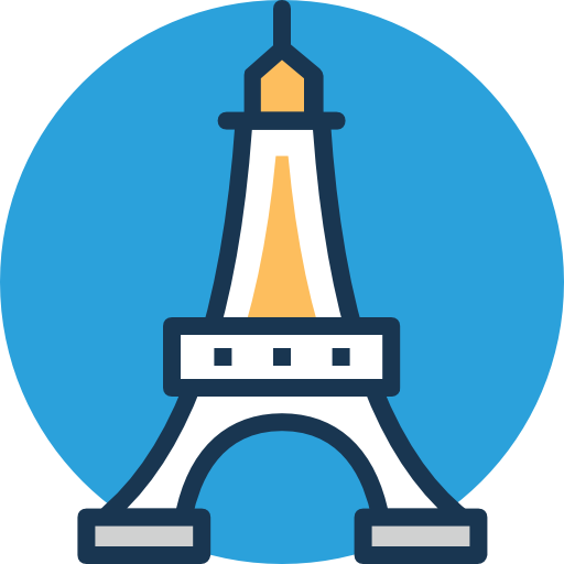 Eiffel tower Prosymbols Lineal Color icon