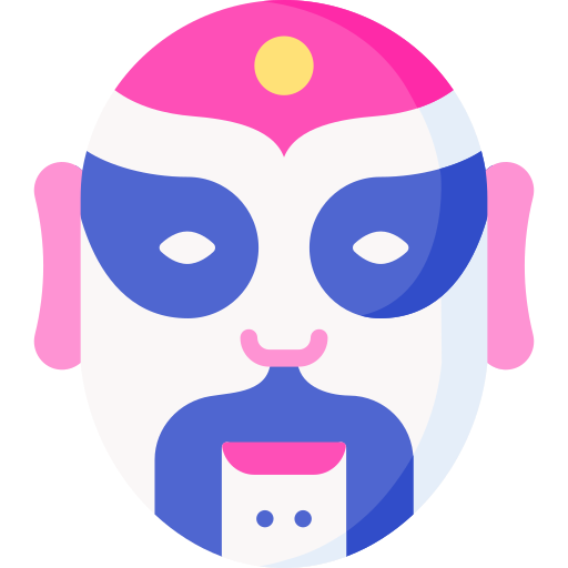 Chinese mask Special Flat icon