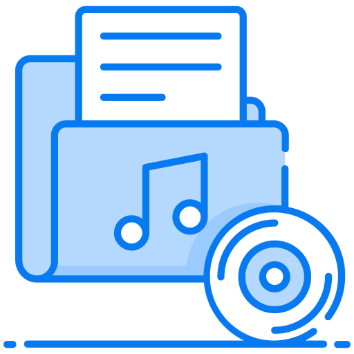 Music file Generic Blue icon