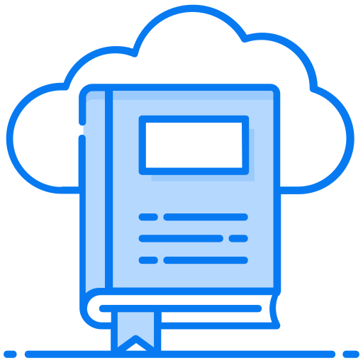 bibliothèque cloud Generic Blue Icône