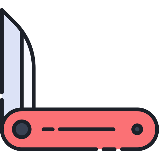 cuchillo de bolsillo Generic Outline Color icono