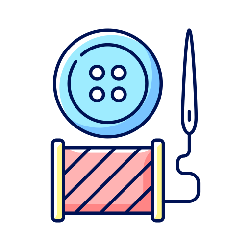 Sewing Generic Thin Outline Color icon