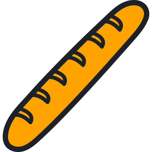 Baguette Generic Outline Color icon