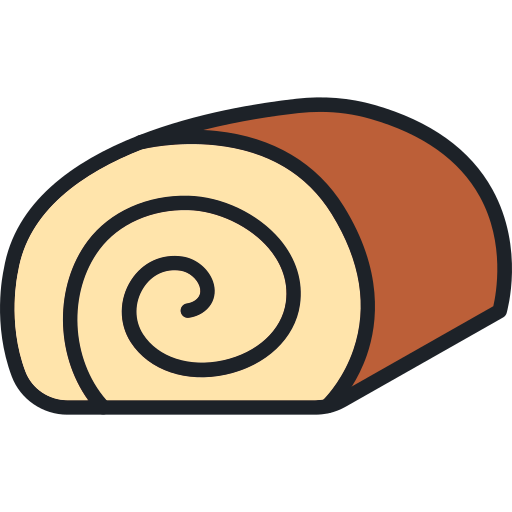 Roll cake Generic Outline Color icon
