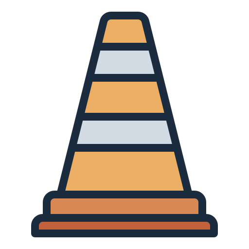 Traffic cone Generic Outline Color icon