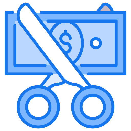 reducción de precios Generic Blue icono