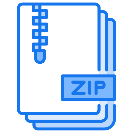 fichier zip Generic Blue Icône