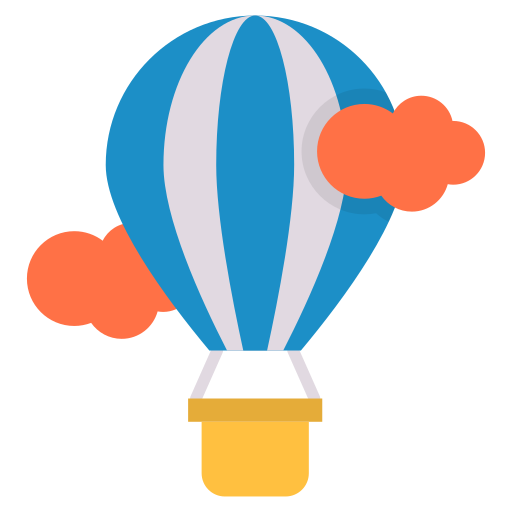 balon na gorące powietrze Generic Flat ikona
