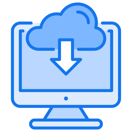 cloud downloaden Generic Blue icoon