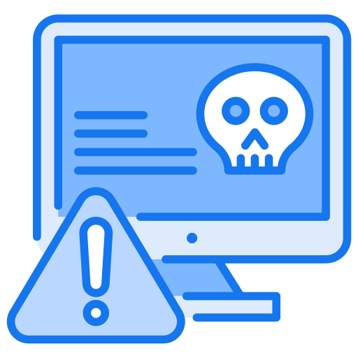 Cyber attack Generic Blue icon