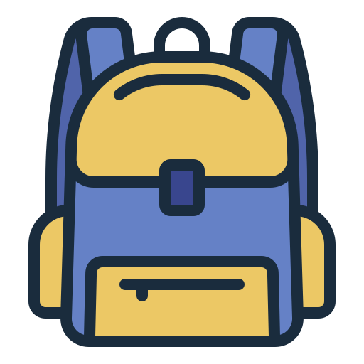 학교 가방 Generic Outline Color icon