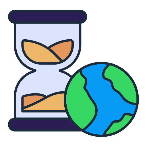 hora mundial Generic Outline Color icono