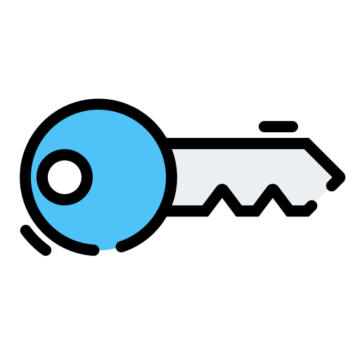 klucz do drzwi Generic Outline Color ikona