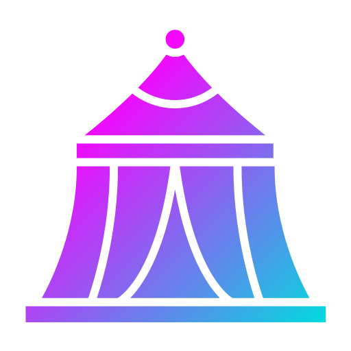 namiot cyrkowy Generic Flat Gradient ikona