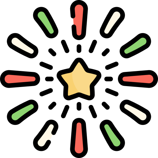 feuerwerk Kawaii Lineal color icon