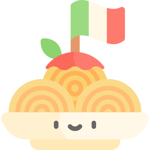 spaghetti Kawaii Flat icona