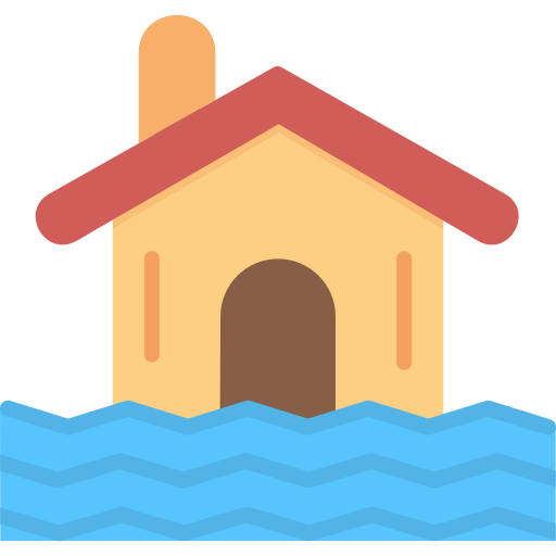 maison inondée Generic Flat Icône