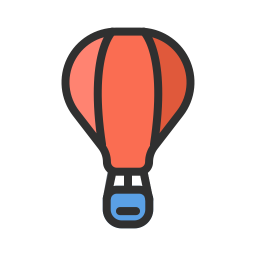 balon na gorące powietrze Generic Outline Color ikona