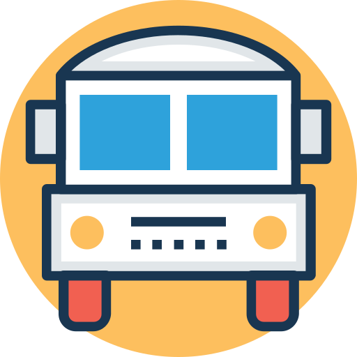 School bus Prosymbols Lineal Color icon