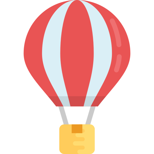 Hot air balloon Flat Color Flat icon