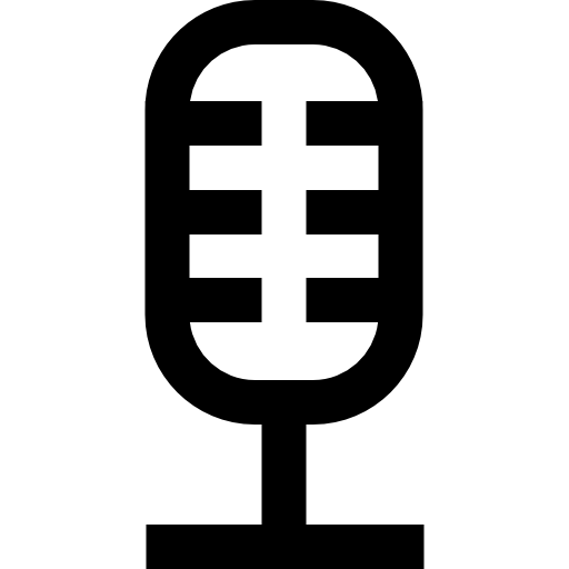 마이크로폰 Super Basic Straight Outline icon