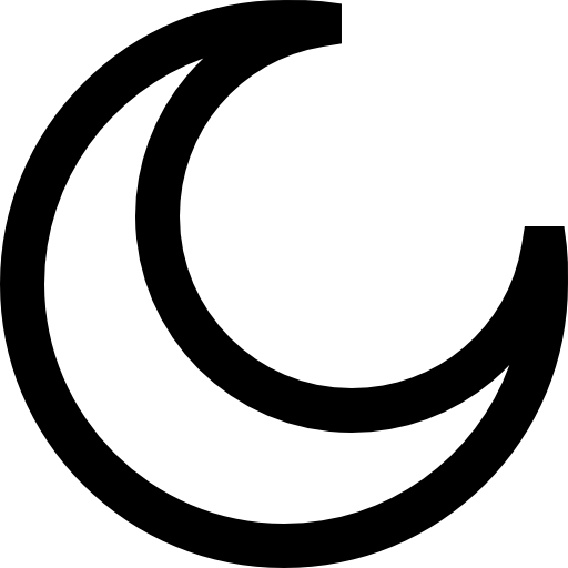 달 Super Basic Straight Outline icon