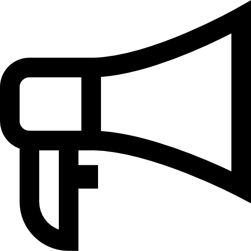 Megaphone Super Basic Straight Outline icon