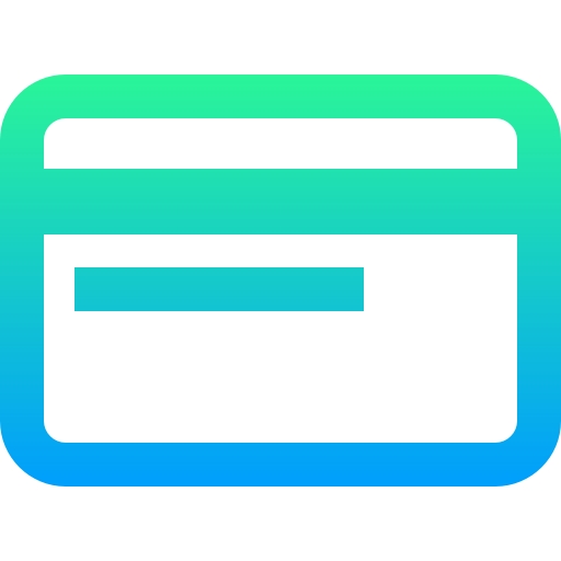 kredietkaart Super Basic Straight Gradient icoon