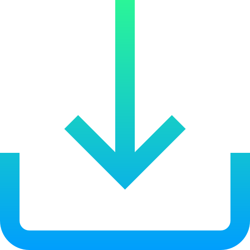 flecha hacia abajo Super Basic Straight Gradient icono