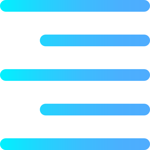 rechts uitlijnen Super Basic Omission Gradient icoon