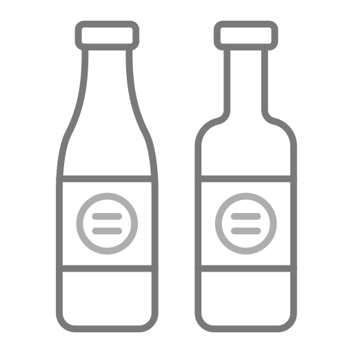 Wine bottles Generic Grey icon
