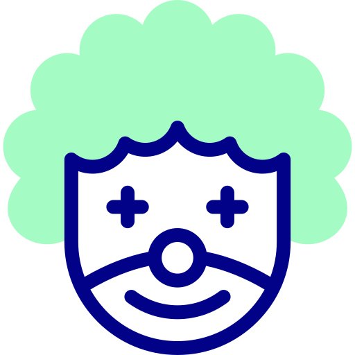 clown Detailed Mixed Lineal color icon