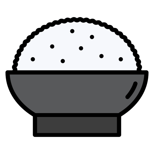 bol de arroz Generic Outline Color icono