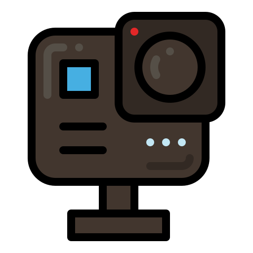 telecamera d'azione Generic Outline Color icona