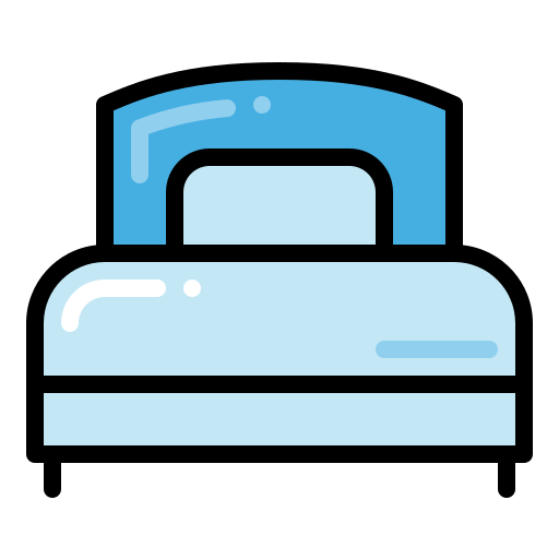 pojedyncze łóżko Generic Outline Color ikona